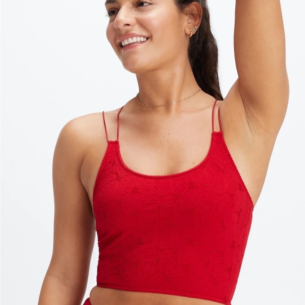 Fabletics Seamless Ref Lace Tank, NWTS, Sz M